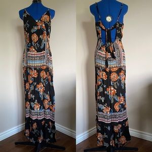 Boho floral maxi dress S